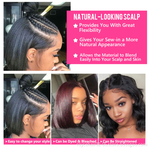 Brazilian 4x4 Lace Closure Human Hair Wigs for Black Women 150% Density Remy Hair Lace Wigs with Pre Plucked Baby Hair